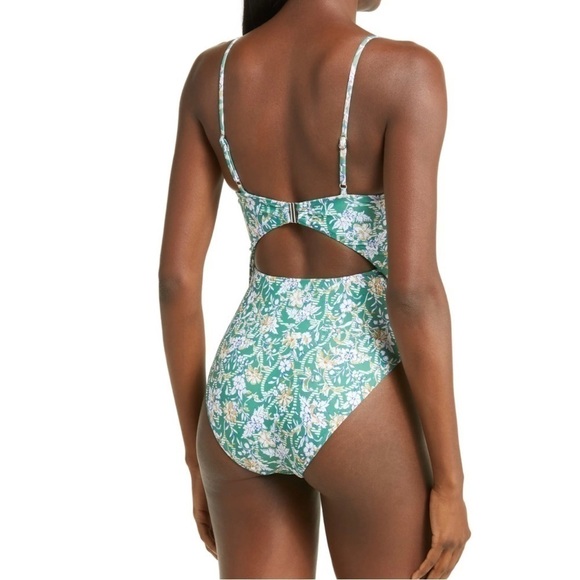 VERONICA BEARD Aniston Floral Print One-Piece Swimsuit - Sz - Large (B488) - Picture 3 of 12